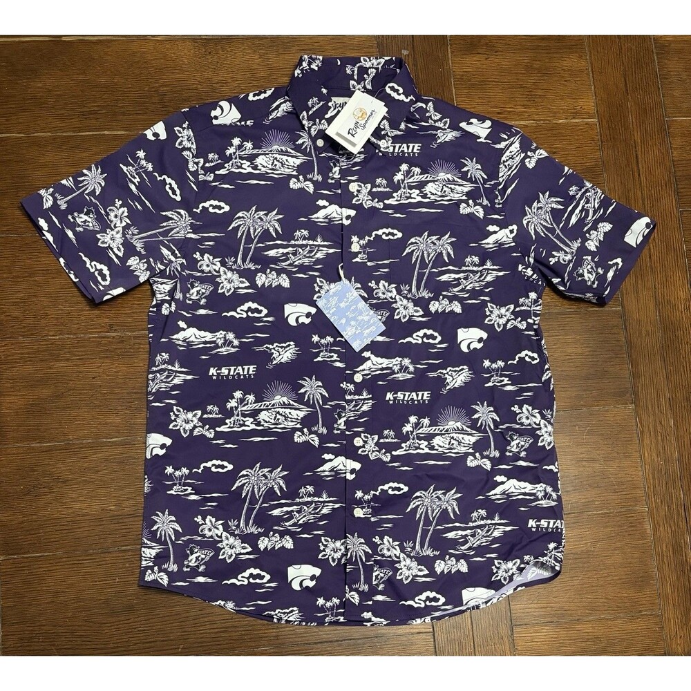 Men's S Reyn Spooner Purple Kansas State Wildcats Performance Button-Down Shirt